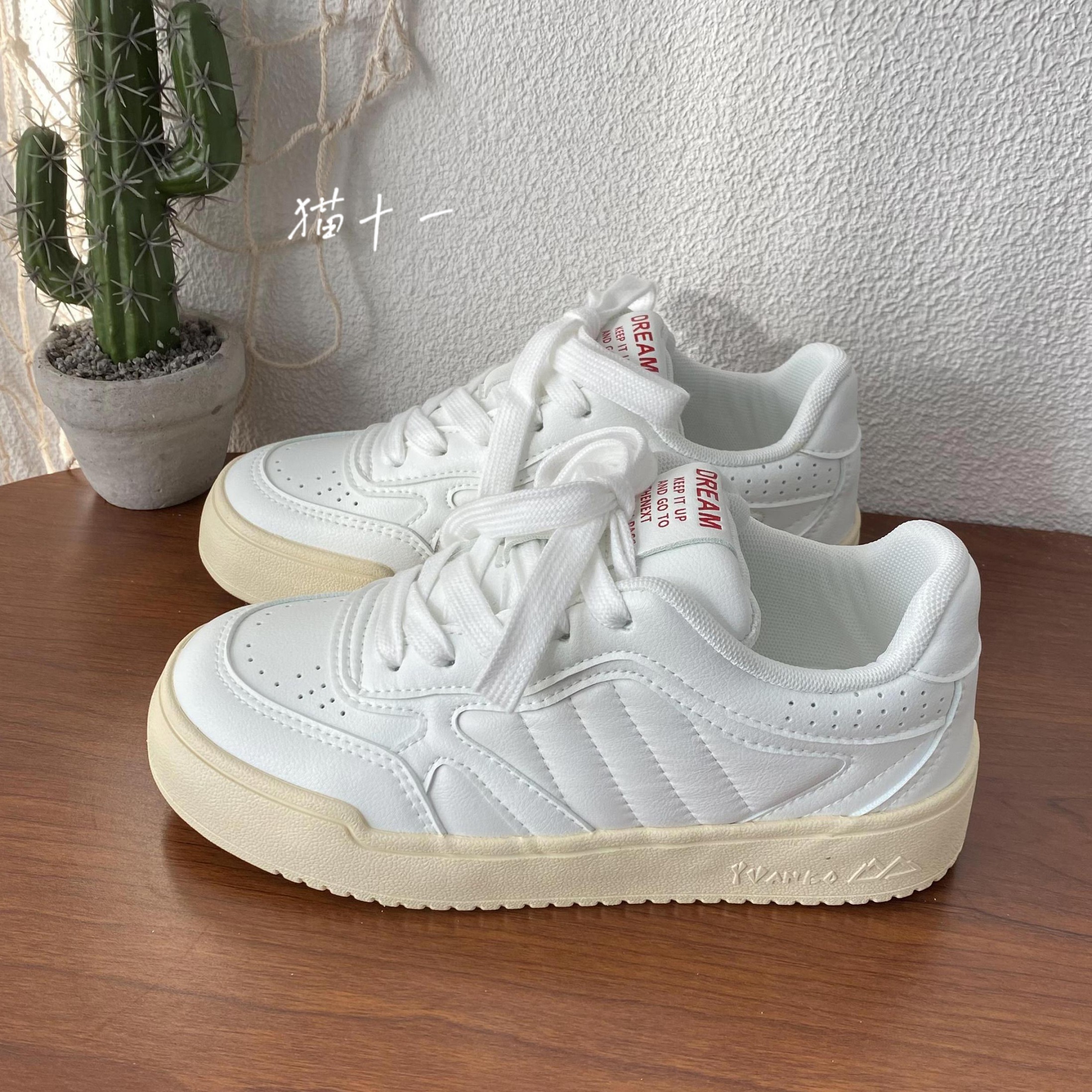 猫十一ins韩版百搭小白鞋