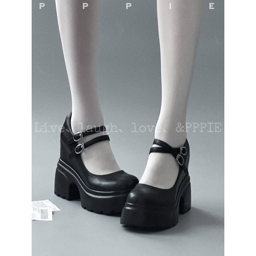 PPPIE cos宝石2.0 内增高12cm无褶皱款玛丽珍鞋！