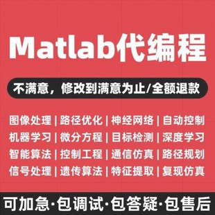 matlab代码帮做程序代编代码复现修改图像处理问题解决建模绘画图