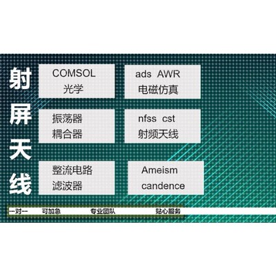 代做hfss天线ADS/CST/zemax光学Comsol/fdtd/Amesim/feko仿真射频