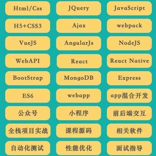 web前端开发教程零基础入门自学网页制作全栈实战项目案例分析全