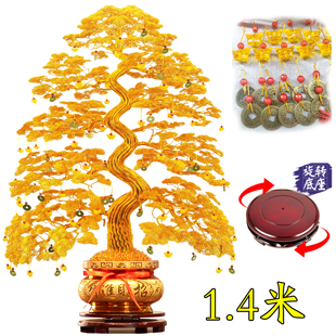 金钱树摆件招财树铜钱铝丝手工编织乔迁装 饰品 发财树中式 2026新款