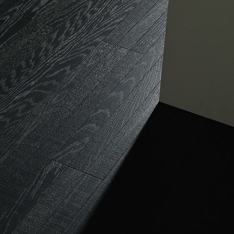 Yunyi Flooring极窄木地板家用橡木黑色多层锯齿纹地暖上门安装