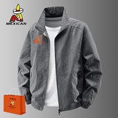 宽松加肥大码 薄款 胖子防晒服 外套休闲防风潮春秋季 稻草人夹克男士