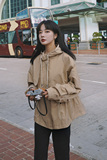 现货2022秋季新款连帽短款风衣L502P105控158，女装风衣，时倾STUDIO