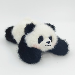 新款趴趴熊猫公仔小玩偶半月龄花花福宝毛绒玩具护腕鼠标垫伴手礼