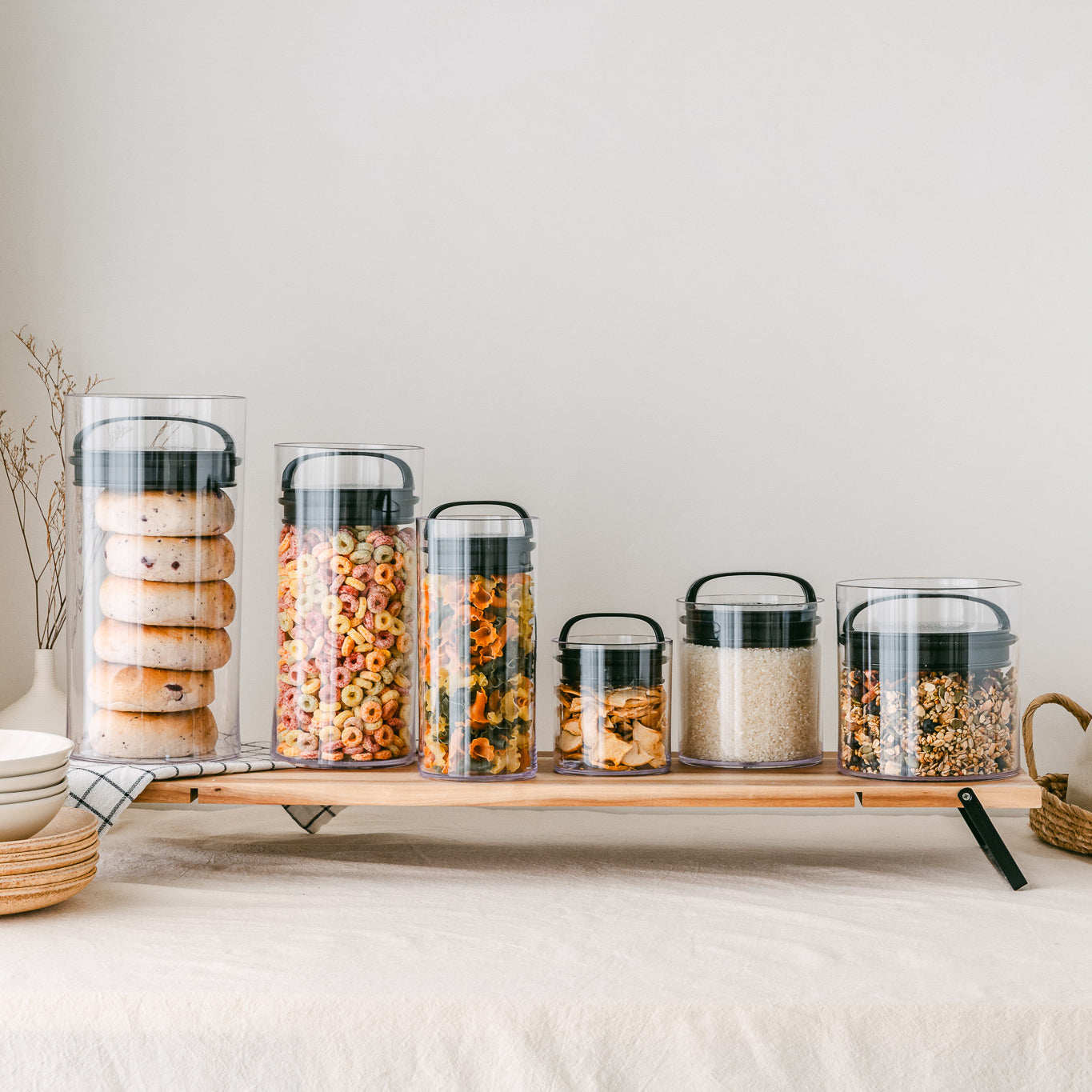 美国 Prepara密封真空塑料保鲜盒咖啡茶叶杂粮干货食物储存收纳罐