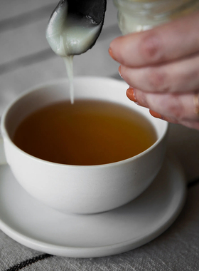 瑞典代购 Ernst 北欧简约黑色白色陶瓷咖啡杯碟套装粗陶茶杯子