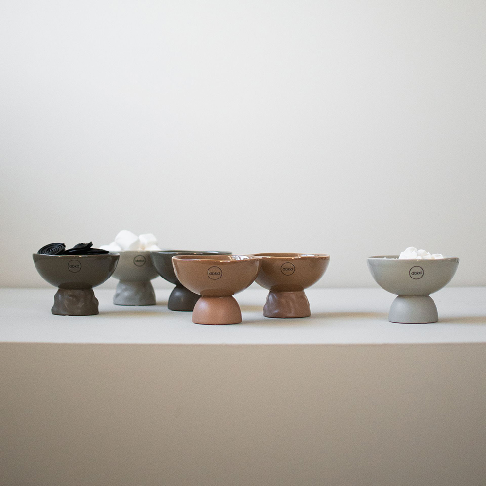 丹麦代购 DBKD 可爱穹顶带底座陶瓷小碗冰淇淋甜品碗水果碗高脚碗