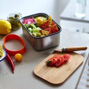 英国代购 Black Blum 高颜值竹盖不锈钢饭盒分隔三明治野餐便当盒