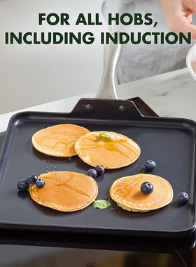 美国 GreenPan 硬质阳极氧化陶瓷涂层不粘锅平底锅煎锅烤盘电磁炉