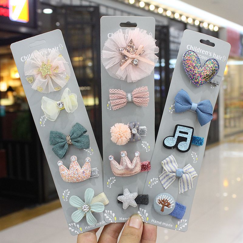 韩国儿童发饰公主女边夹组合