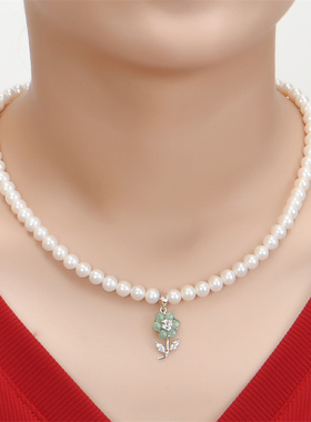 天然珍珠项链颈链时尚妈妈款礼物