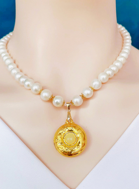 天然淡水珍珠项链女时尚百搭妈妈