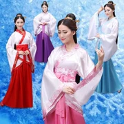 Hanfu nữ bài hát khiêu vũ trang phục váy váy kịch trang phục sinh viên trang phục lễ tốt nghiệp người lớn - Quần áo ngoài trời