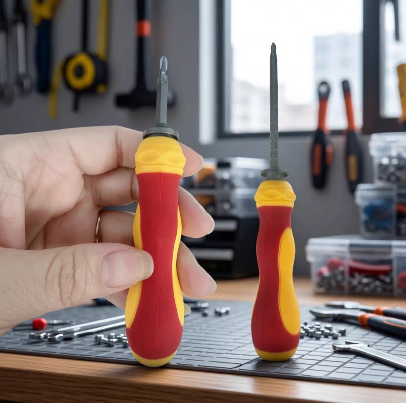 两用螺丝刀一字十字双头多用起子可调伸缩小镙丝刀3 4 5 6 mm短款