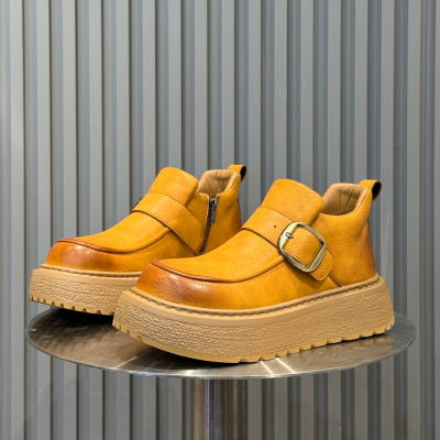 德比鞋男款2025新款冬季真皮短靴