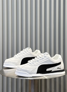 男鞋2025新款秋季翻毛真皮透气运动休闲德训鞋轻便板鞋软底阿甘鞋