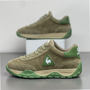 大公鸡男鞋秋冬季新款休闲板透气真皮百搭运动磨砂翻毛皮阿甘加绒