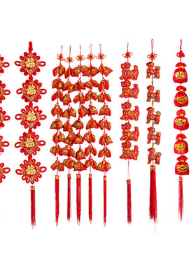 2026马年挂件灯笼串中国结喜庆红辣椒红色装饰年货厂家