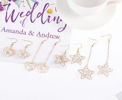 S925银复古风韩版长款玻璃几何水