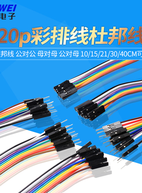 杜邦线 公对公 母对母 公对母20p彩排线连接线10/15/21/30/40/cm