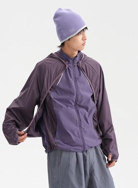 户外徒步登山旅行防风外套情侣款可拆卸二合一多功能开衫骑行服