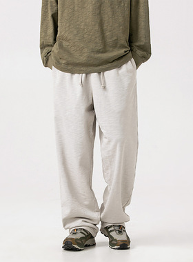 巨好版型好的运动卫裤2025新款直筒宽松休闲男款长裤400G竹节棉