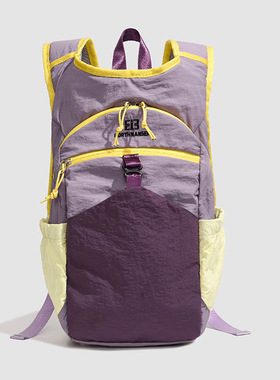 户外徒步登山包女轻便防水旅行休闲双肩包骑行拼色运动背包20L