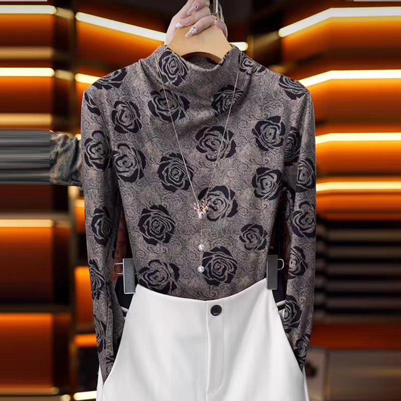 半高领德绒打底衫女秋冬季新款