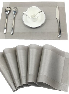 pvc placemats washable kitchen table heat resistant set of 6