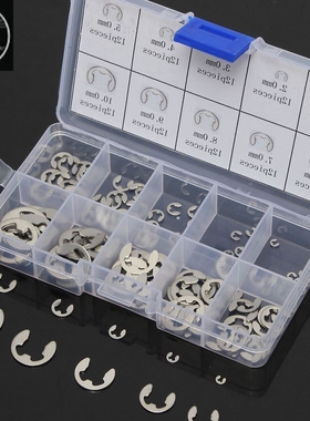New 120PCs 4 E-Clip Retaining Snap Ring Circlip Kit 1.5mm