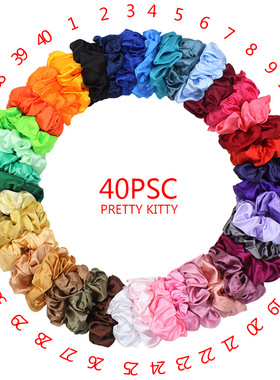 40Pcs Hair Scrunchies Satin Scrunchies Silky Hair Accessorie