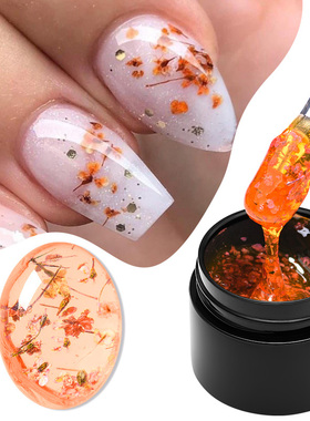 Mtssii Yellow Pink Blue Dried Flower Gel Nail Polish Summer