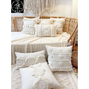 pillow tassel sofa cushion soft Wool pillowcase knit