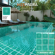 HXSPADRA民宿游泳池马赛克97冰裂浅绿色陶瓷别墅水池温泉室外瓷砖
