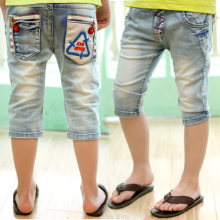 Cô gái jeans 2018 mùa xuân và mùa thu quần mới Hàn Quốc phiên bản của bàn chân quần 8 lớn trẻ em 12-15 tuổi sinh viên