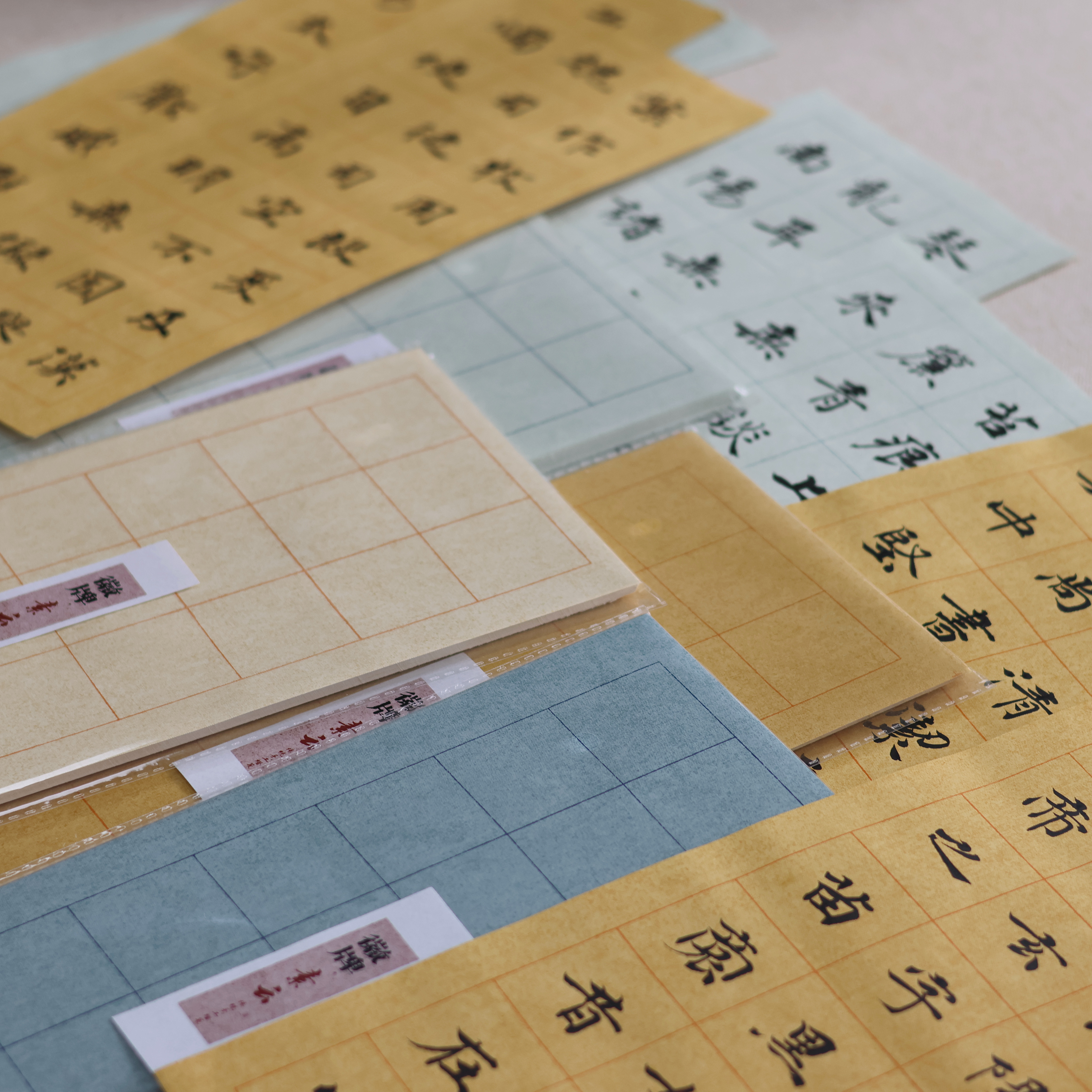 徽牌素云蜡染纸日课宣纸50张传统蜡笺纸册页纸寸楷小行书临创用纸