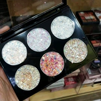 Bảng màu phấn nổ Diamond Carmela 6 Bảng màu phấn mắt sáng bóng Net Silver Flash Powder INS Fire Crystal Crystal Stage Elegance Eye Shadow - Bóng mắt bảng màu mắt tutu