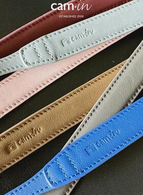 cam-in意大利真皮手工相机背带通用牛皮可调节相机肩带斜挎带挂脖