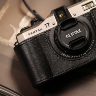 camin真皮相机套适用宾得17牛皮保护套Pentax 17胶片机配套底座套