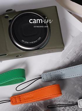 cam-in swift牛皮相机指环带适用理光GR4/GR3/GR3X/HDF手指皮挂带