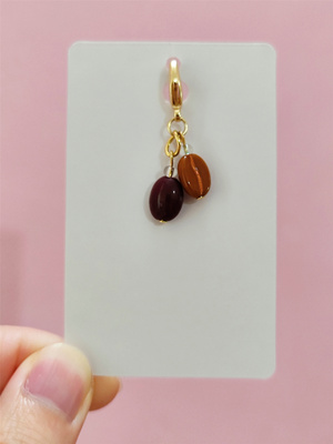 咖啡豆拉链扣原创包包挂件