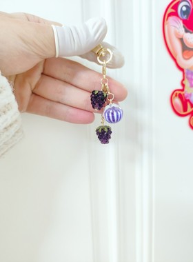 日本糖果屋紫葡萄串食玩拉链扣