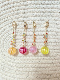 日本糖果屋の星星串珠糖球挂饰 包挂挂件饰品手作 气质挂链拉链扣