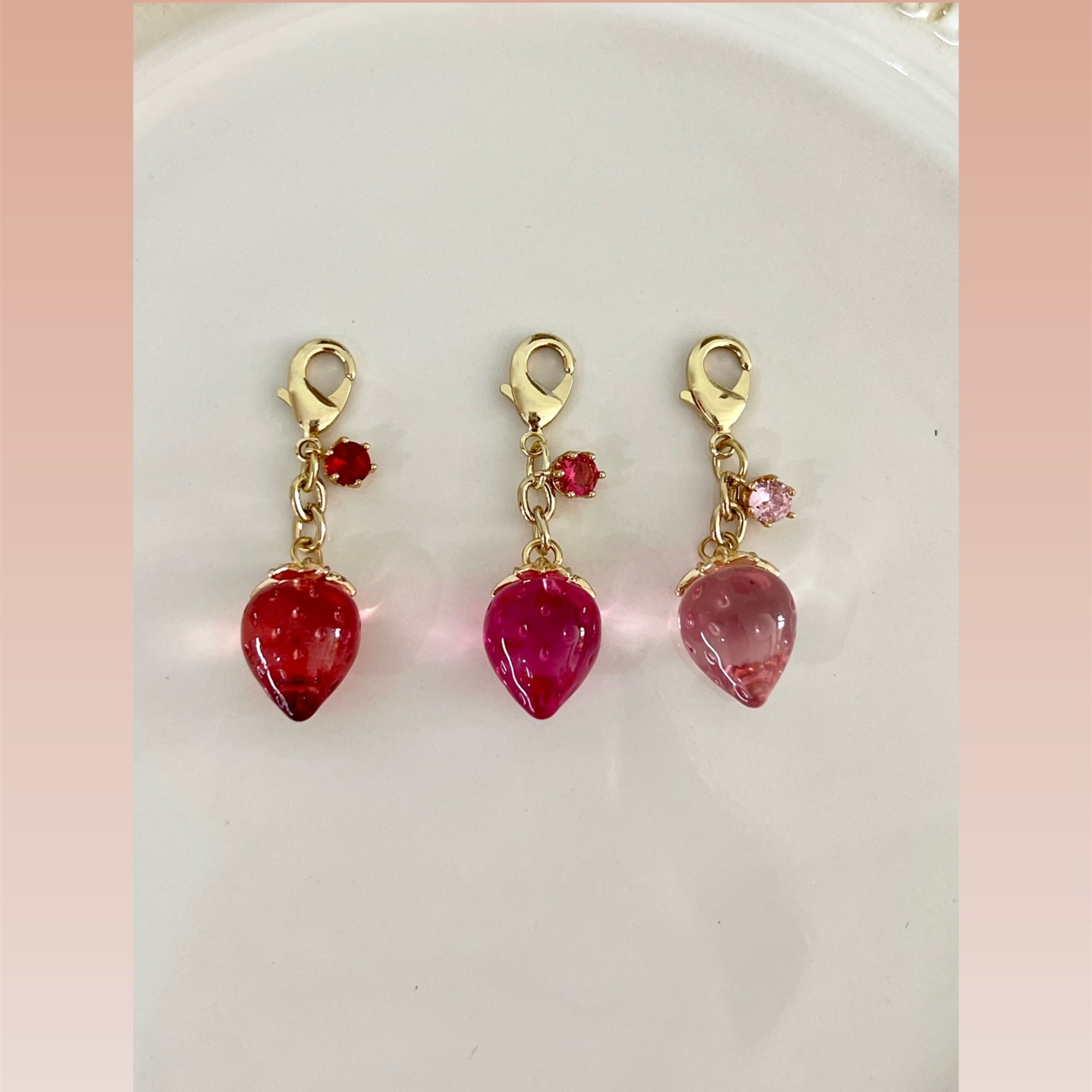 日系草莓食玩甜美拉链扣