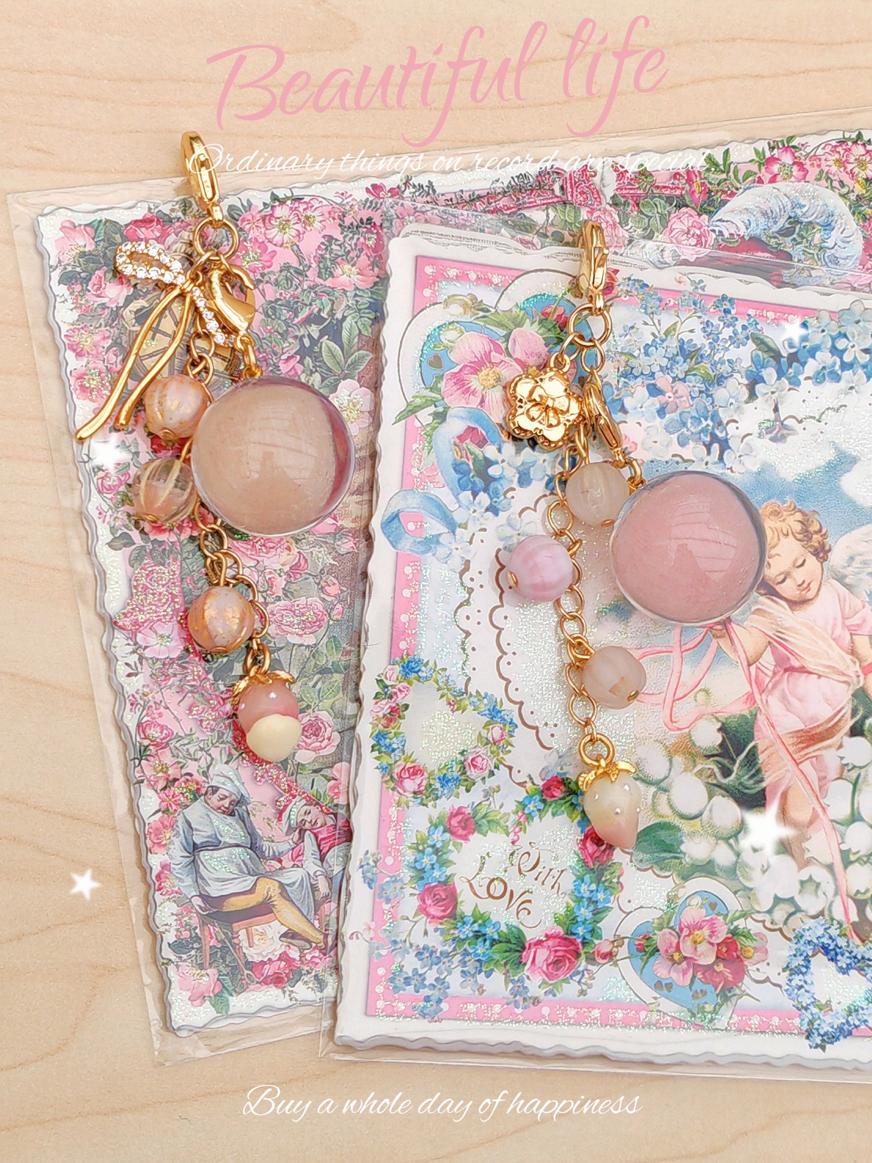 遇见糖果原创夏日花园温柔粉糖球新品拉链扣包挂手账本挂件,服饰配件/皮带/帽子/围巾,包挂件,淘宝优惠券,粉丝福利购,淘宝优惠卷