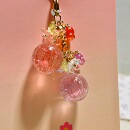 日本糖果原创手作糖球拉链扣包包挂件精致可爱草莓花朵饰品耳饰