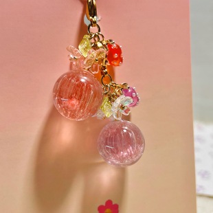 日本糖果原创手作糖球拉链扣包包挂件精致可爱草莓花朵饰品耳饰