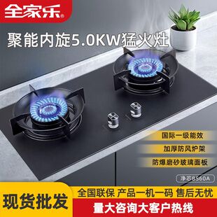 代理加盟大火力内旋猛火天然气煤气灶家用双灶厨房嵌入式燃气灶